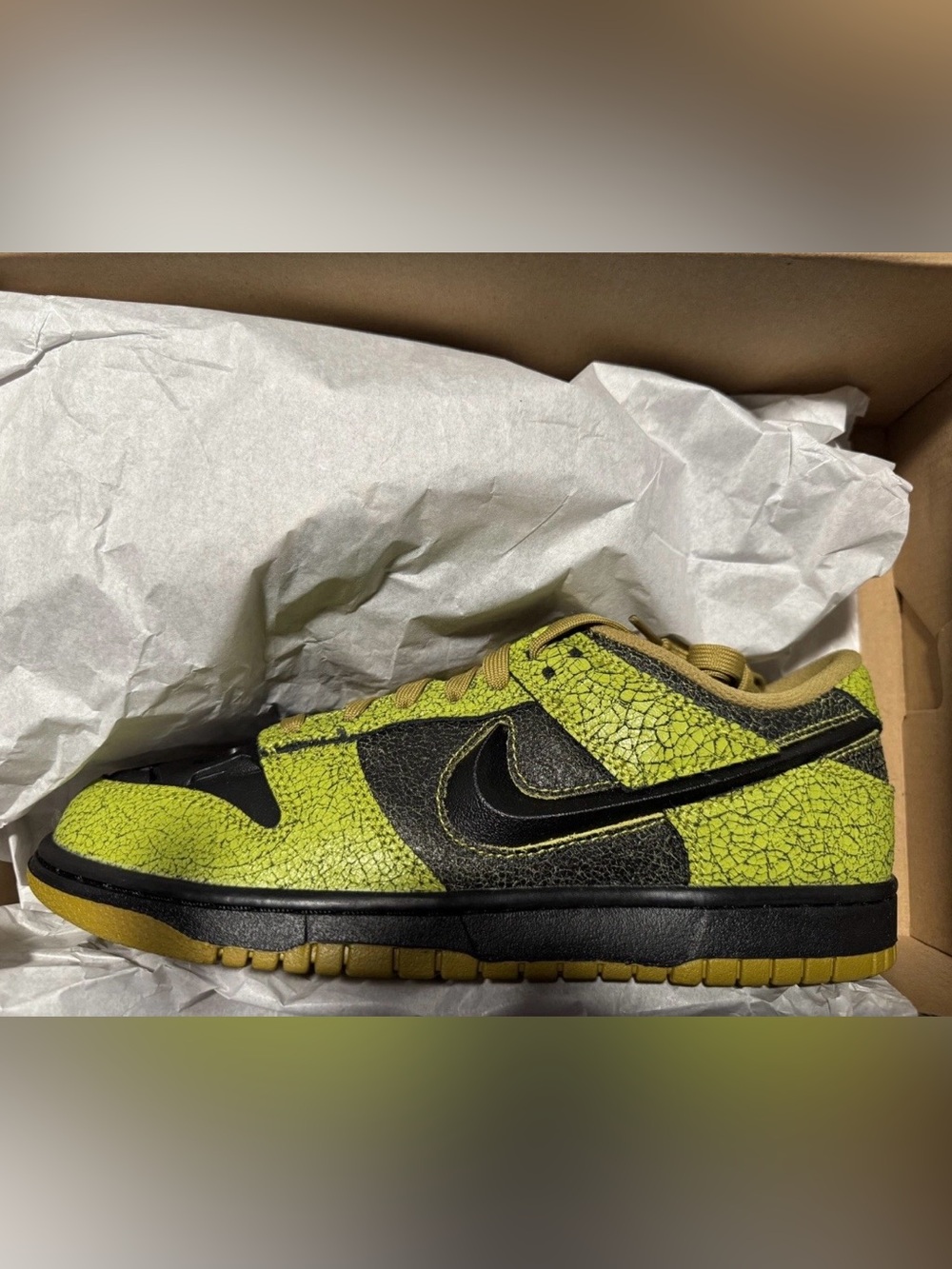 Nike Dunk Low Retro QS Halloween Skull Bright Cactus Black size 7.5 Men